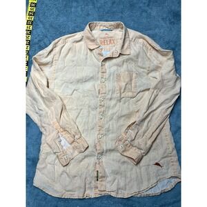 Tommy Bahama Linen Shirt Men's L Relax Beach Party Casual Preppy Button Up LS